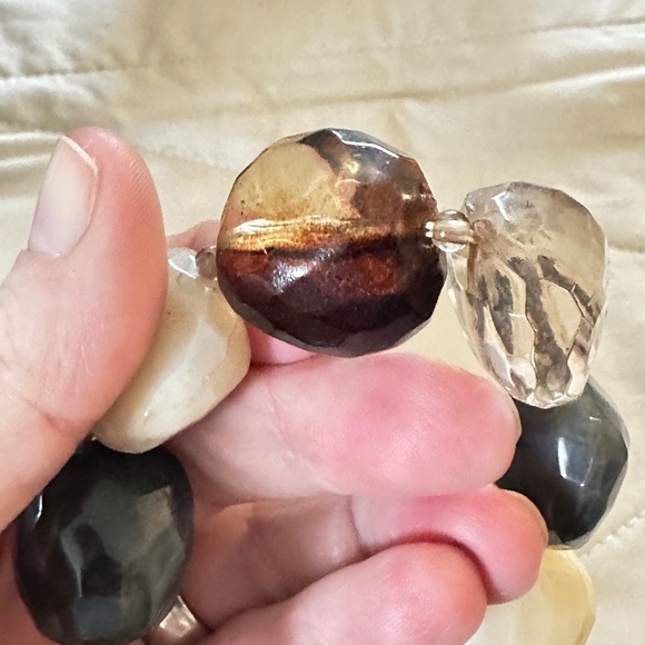 8 GemStones, Chunky stretchy bracelet. 4 different stones, 2 of each kind - Picture 8 of 14